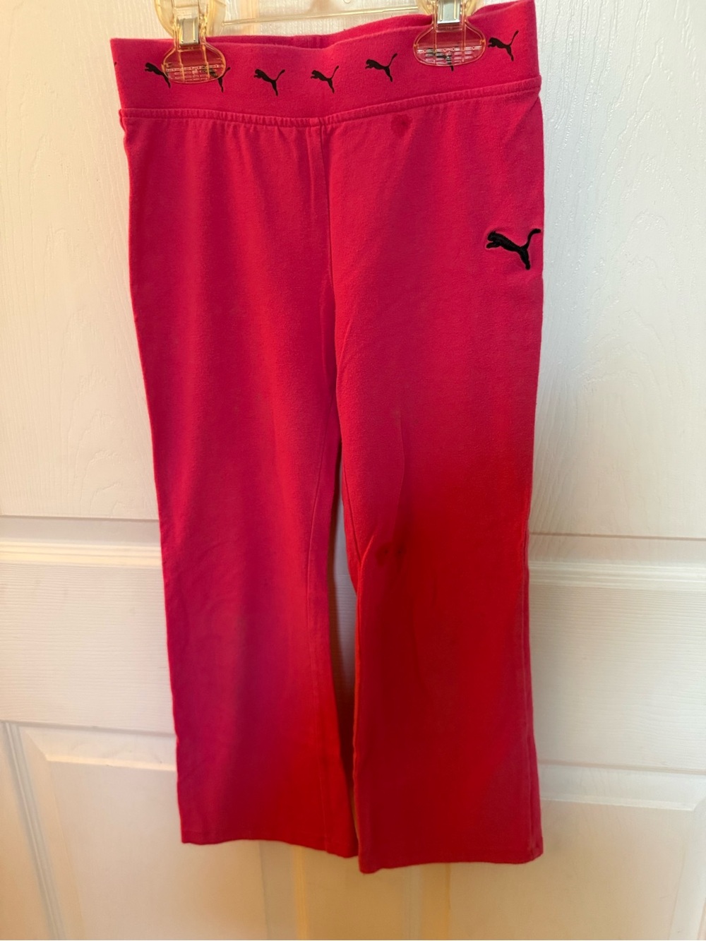 PUMA Girls Toddler Pink Flared Knit Pants / Leggings Size 4T